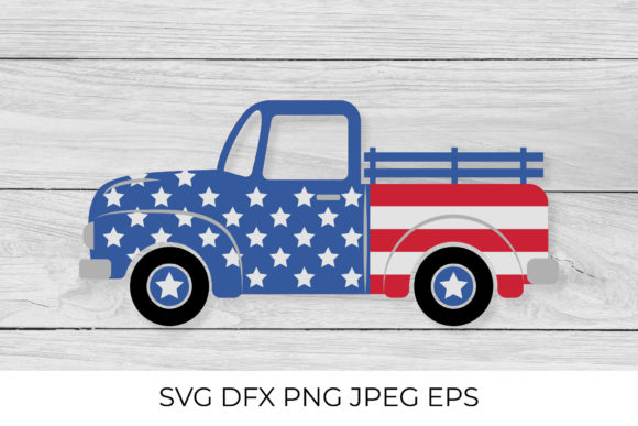 American Patriotic Retro Truck