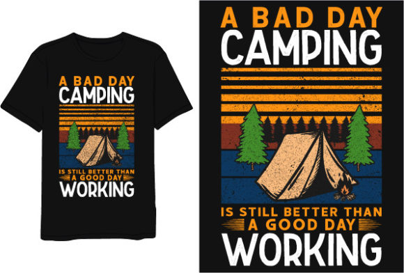 Camping Vintage Retro T-Shirt Design