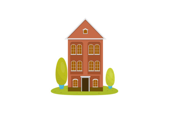 European Retro Building Old House