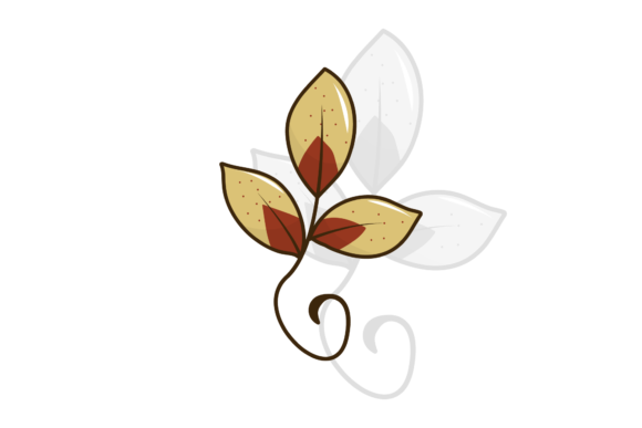 Fall Freckle Leaves Retro Style Art