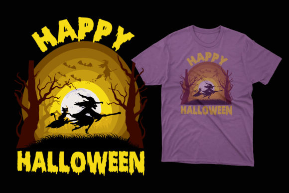 Halloween Retro Witch Scary T Shirt