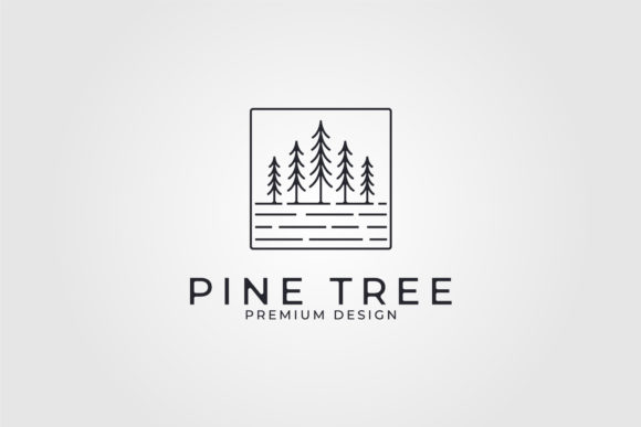Pine Spruce Tree Vintage Retro Hipster