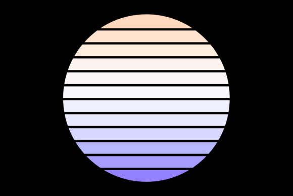 Retro Sunset Circle 72