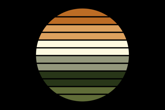 Retro Sunset Vintage Circle Design 13