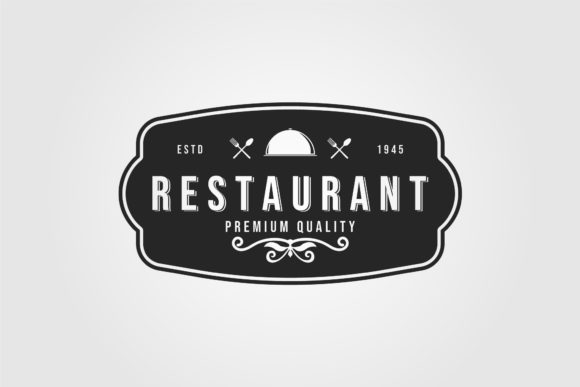 Retro Vintage Restaurant Logo Vector
