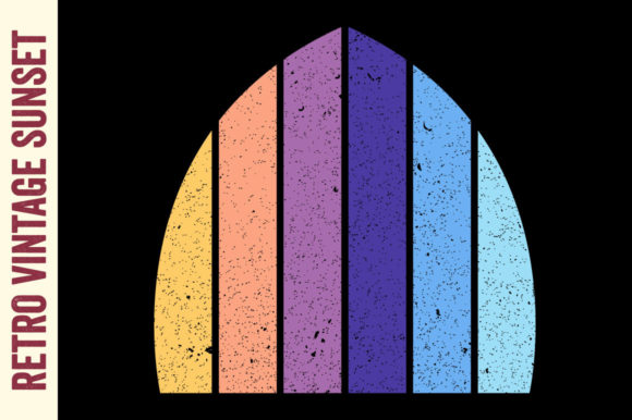 Retro Vintage Sunset Shield 70s