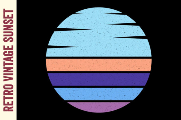 Retro Vintage Sunset Sun Transparent Png