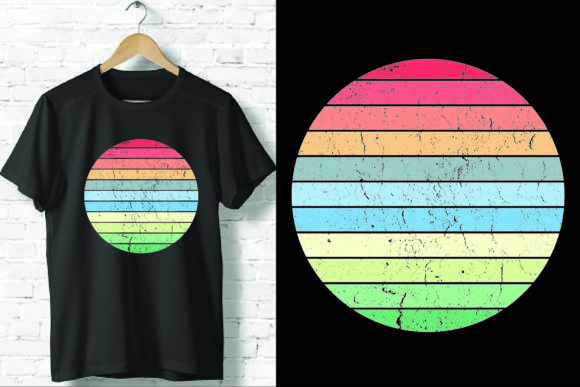 Vintage Retro Sunset T-Shirt Design