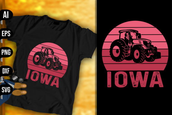 Vintage Retro Tractor - Iowa
